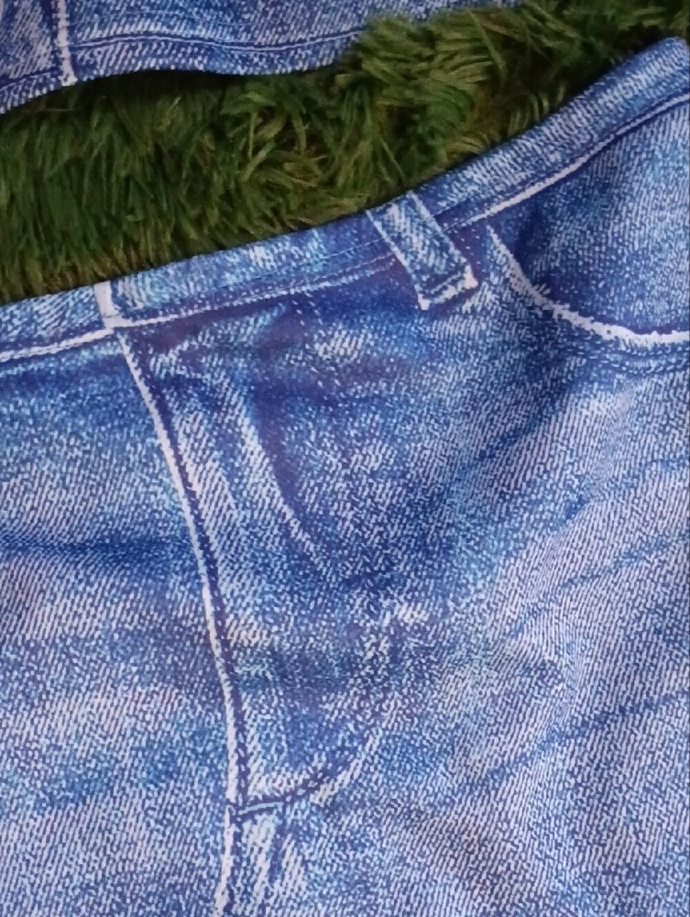 like an angel Blue Denim-Print Two-Piece Skirt Set - Picture 4 of 6